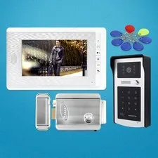 7" Wired Video Door Entry Security Intercom Electric Lock with Keys Included