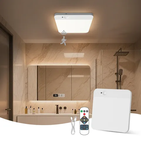 KINDEEP Battery Operated Ceiling Light: Wireless Closet Light Motion White