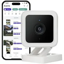 Smart Indoor/Outdoor Security Camera - Wyze V3 with Alexa & Google Compatibility