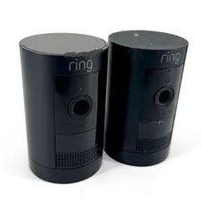 LOT OF 2 Ring 5UM7E5 Stick Up Cam Security Cameras - Black (No Accessories)