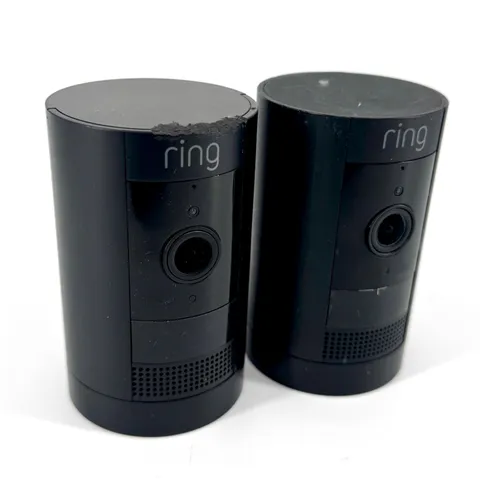 LOT OF 2 Ring 5UM7E5 Stick Up Cam Security Cameras - Black (No Accessories)