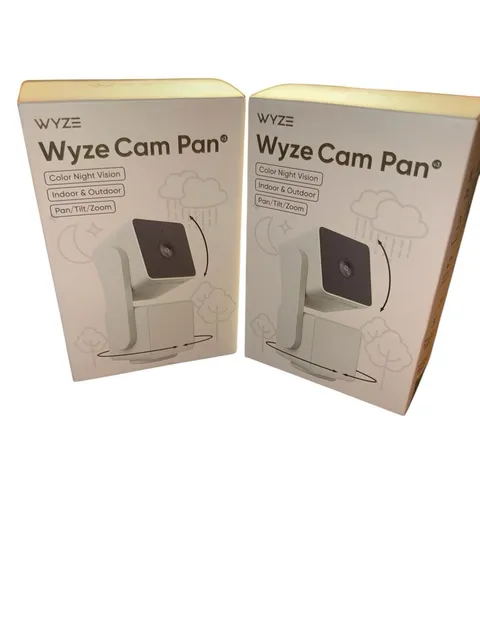 Lot Of 2 Wyze Cam Pan Indoor Outdoor Camera White WYZECPAN3 New Sealed