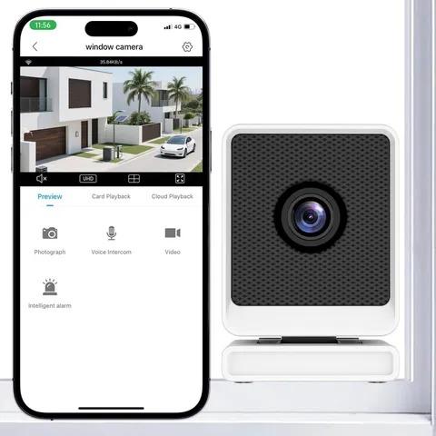 AishangTaoGou 3MP 2K Window Security Camera, 2.4Ghz & 5Ghz WiFi Wireless Indo...