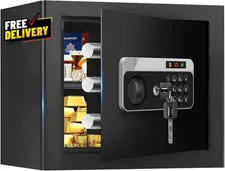 1.3 Cuft Safe Box Fireproof Waterproof, Digital Security Safes for Home Use Fire