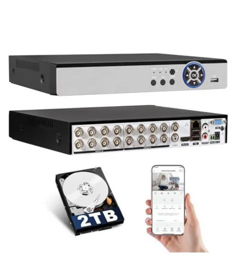 KERUI 16 Channel Security DVR Recorder 16CH 5MP Hybrid H.265+ CCTV 2TB HDD