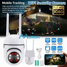 PTZ Wireless 2.4G WiFi Security Camera System Smart Outdoor Night Vision 1080P