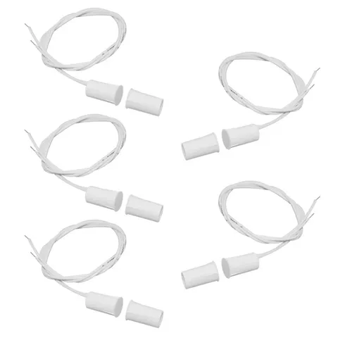 WESUA 5 Pack Magnetic Contacts Switch Window Door Sensor for Alarm white