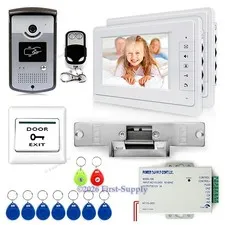 7" Video Door Phone 700TVL IR Camera Home Security Strike Lock Remote Unlock