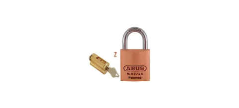 Abus Brass Padlock 1-3/4" W, Kwikset Keyway, 5/16" D Shackle, 1" H Clearance