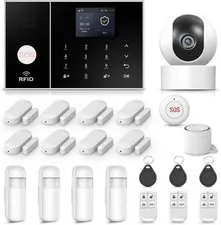 WiFi Home Security Alarm System w/ Sensors, HD Camera, Siren & App Control - NIB