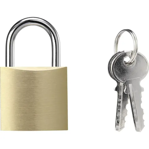 Sygonix SY-5044454 32mm Partially Key Brass Lock