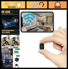 Wireless Mini Indoor Outdoor Security Camera - 1440P HD, Night Vision, Wide Angl