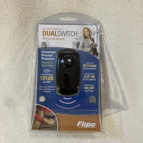 Flipo Dual Switch Personal Alarm 101db ..Extremely Loud!!!!! - New (sealed).