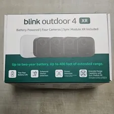 Blink Outdoor 4 XR Four Camera System w/Sync Module Open Box