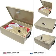 Fire-Retardant Security Box with Keyed Lock