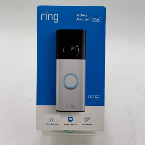 New Ring Battery Doorbell Plus Doorbell Camera Nickel Silver 2nd Gen 5DCFAB