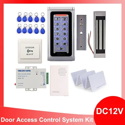 Waterproof Metal RFID Keypad Door Entry Systems & 600lbs Electric Magnetic Lock