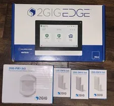 2Gig Edge Security System Bundle: Panel, 3 D/W Sensors, (1) PIR Wireless Motion