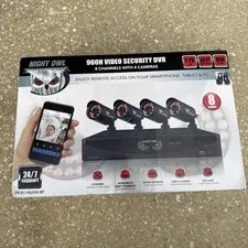 Night Owl 960H Video Security 500GB DVR System 4 Channel 4 Cameras Night Vision