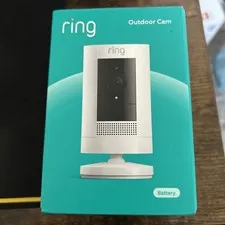 Ring Outdoor Cam Battery - White Outdoor Smart Security Camera **Brand New**