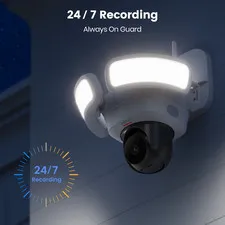 Dekco 3K UHD WiFi Floodlight Camera Outdoor Security Cam 360° Night Vision