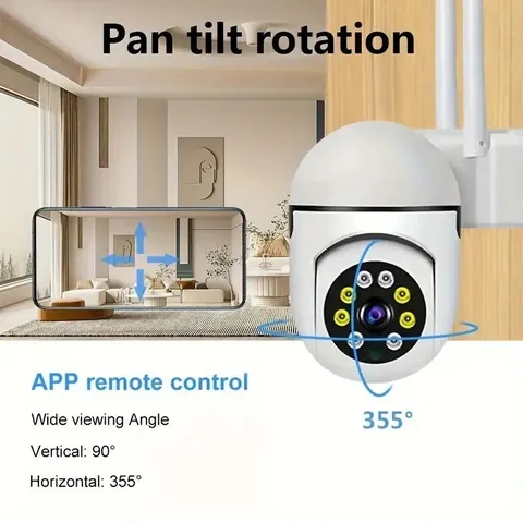 1080P HD Security Camera with Night Vision and Two-Way Audio, Motion Detection