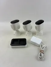 Arlo Pro 4 Spotlight Indoor/Outdoor Camera White Lot Of 3 W/ Charger
