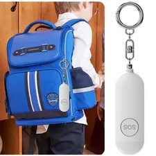 Personal Safety Alarm Self-Defense Keychain 135dB LED Rechargeable Siren w/light