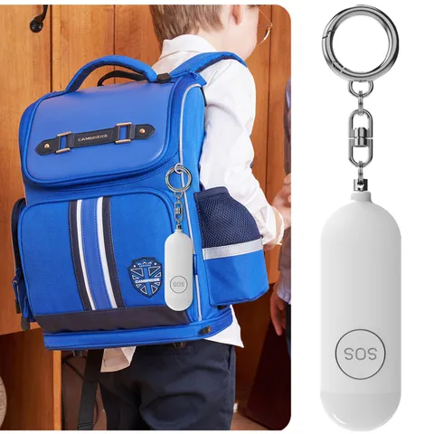 Personal Safety Alarm Self-Defense Keychain 135dB LED Rechargeable Siren w/light