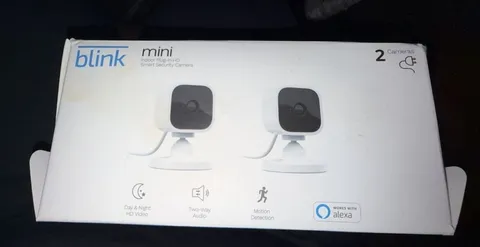 Blink Mini Indoor Plug-in Smart Security Camera - 2 Camera Pack
