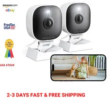 2K Security Cameras for Home Indoor Outdoor Wifi Camera with Color Night Vision