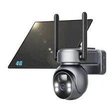 LIWAN No WiFi Security Camera, 4G LTE Cellular 2K Gray