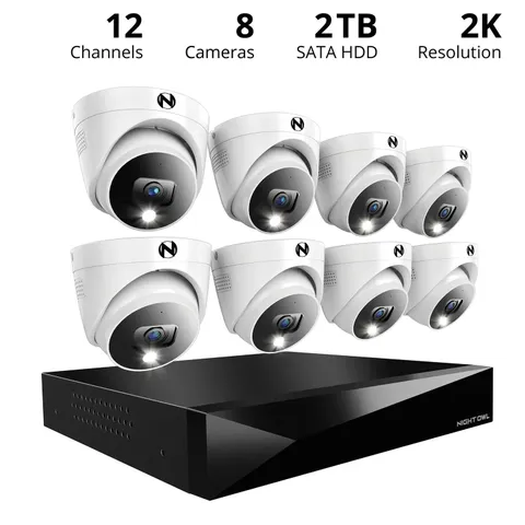 Night Owl 2-Way Audio 12 Channel DVR Security System with 2TB HD FTD4-82-8LDM
