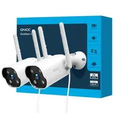 2 Camaras De Seguridad Para Casa Exterior 2.4G WiFi Alexa Compatible con Alexa