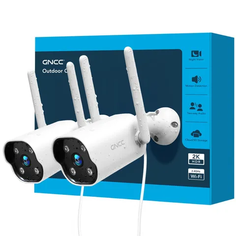 2 Camaras De Seguridad Para Casa Exterior 2.4G WiFi Alexa Compatible con Alexa