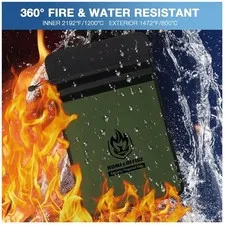 Portable Fireproof Bag for Documents & Valuables, Waterproof