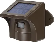 BROWN - eMACROS Long Range Solar Wireless Alarm Outdoor Weather Resistant HS002C