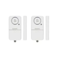 2pk Door/Window Alarms: Security Sensors, Self-Monitoring, Adhesive Mount
