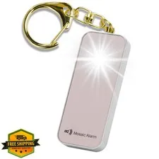 Rose Gold Personal Alarm 130db Keychain Siren, Strobe Light