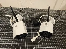 Lot of 2 Amcrest 4MP WiFi Outdoor Bullet Security IP Camera White IP4M-1026W