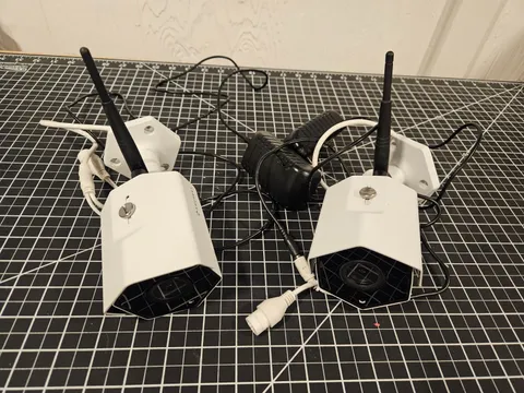 Lot of 2 Amcrest 4MP WiFi Outdoor Bullet Security IP Camera White IP4M-1026W