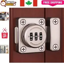 Elegant Keyless Rotary Lock - Silver Password Door Lock for Cabinets & Lockers