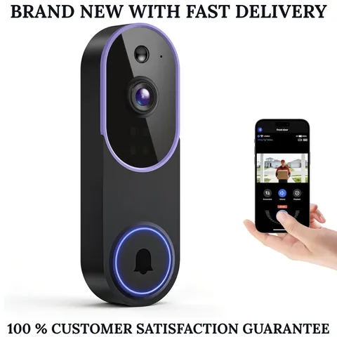 1080P WiFi Video Doorbell Camera Night Vision 2-Way Audio AI Motion Detection