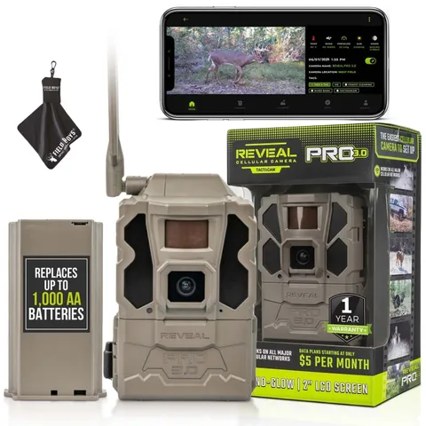 TACTACAM Reveal Pro 3.0 Cellular Trail Camera - Multi-Cellular Network, GPS,...
