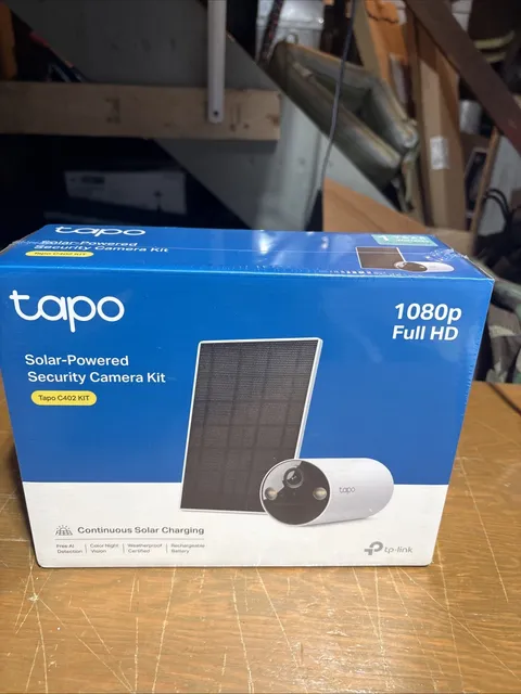 Tapo C402 KIT Solar Wi‑Fi 1080p Cam w/ Panel, Color Night Vision, 2‑Way