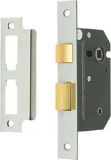 Sterling MLB325N 3 Lever Bathroom Sashlock 2.5-inch/65mm - Nickel