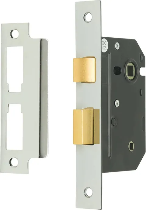 Sterling MLB325N 3 Lever Bathroom Sashlock 2.5-inch/65mm - Nickel