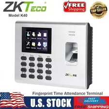 ZKTeco K40 TCP/IP Fingerprint Biometric Time Clock Attendance Machine Employee