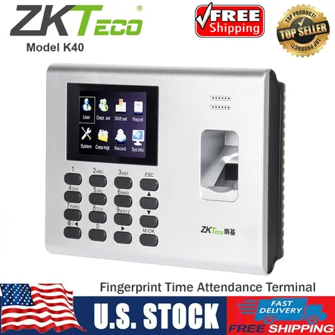 ZKTeco K40 TCP/IP Fingerprint Biometric Time Clock Attendance Machine Employee