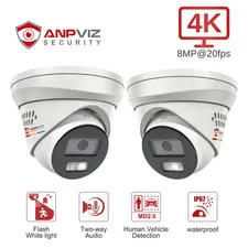 Anpviz 5MP 8MP IP PoE Camera 2-Way Audio Active Deterrence Human & Vehicle Detec